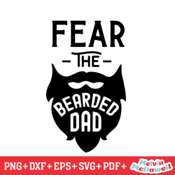 fear the bearded dad svg, father day svg, digital download