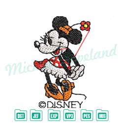 shy girl mickey embroidery design ,disney embroidery, digital embroidery,embroidery files