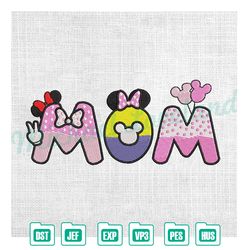 mom mouse minnie mother day embroidery ,embroidery design, digital embroidery,embroidery files