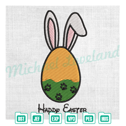 happy easter bunny eggs paws embroidery ,embroidery design, digital embroidery