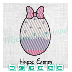 happy easter cute minnie bow egg embroidery ,embroidery design, digital embroidery