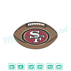 san francisco 49ers ball embroidery design, san francisco 49ers embroidery, embroidery design