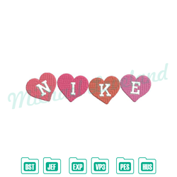 heart x nike logo embroidery design, nike embroidery, brand embroidery, embroidery file, embroidery design