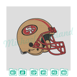 helmet san francisco 49ers embroidery design, 49ers embroidery, nfl embroidery, digital embroidery