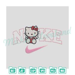 nike kitty embroidery design, kitty embroidery, nike design, digital embroidery
