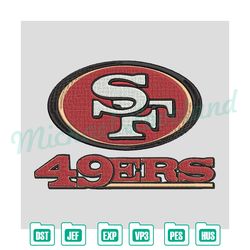 san francisco 49ers embroidery design, 49ers embroidery, nfl embroidery, logo sport embroidery, digital embroidery