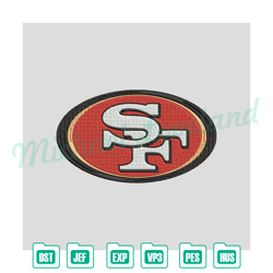 san francisco 49ers embroidery files, nfl logo embroidery designs, nfl 49ers, digital embroidery