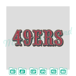 san francisco 49ers embroidery files, nfl logo embroidery designs, nfl 49ers, digital embroidery file