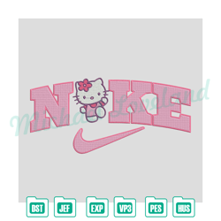 nike hello kitty embroidery design, nike anime embroidery design,digital embroidery design
