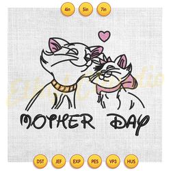 mother day love cartoon aristocats embroidery ,embroidery design, digital embroidery,embroidery file