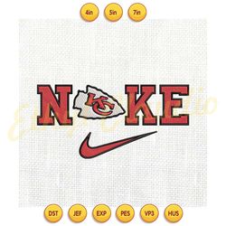 kansas city chiefs x nike sport logo embroidery design