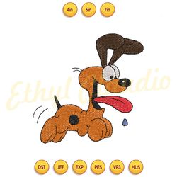 cartoon puppy odie embroidery