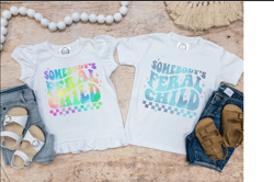 toddler shirt, funny toddler shirt, gift shirt for kid, rainbow retro text kid shirt, feral child, shirt for toddler boy