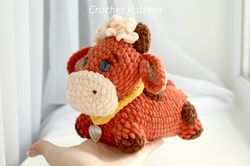 betty cow crochet pattern - amigurumi pattern - digital patter tutorial pdf