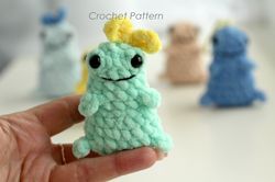 cute monster plush frog crochet pattern, amigurumi tiny frog pattern, car keychain for women pdf, digital patter tutoria