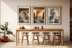 wall art arabic, multi-level moroccan fountain, moroccan fountain, islamic wall art decor, digital png