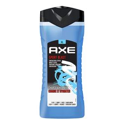 axe sports blast 3 in 1 body, face & hair wash for men, refreshing shower gel, energizing citrus fragrance, 400 ml