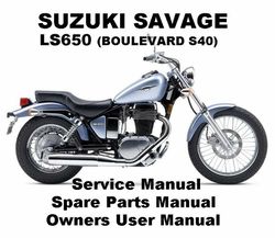 suzuki savage ls 650 boulevard s40 service workshop repair parts manual pdf file