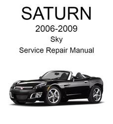 saturn sky 2006-2009 service repair manual