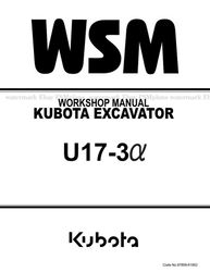 kubota u17-3 eu excavator service workshop manual