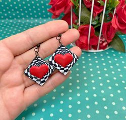 bright handmade earrings. handmade jewelry.