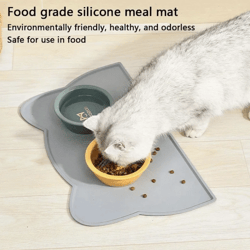 Non-Slip Pet Silicone Food Mat Bowl Pad Leak-Proof Feeding Mats Cushion for Cats Dogs Pet