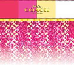 hot pink coach tumbler wrap, coach tumbler ,coach tumbler png, logo tumbler