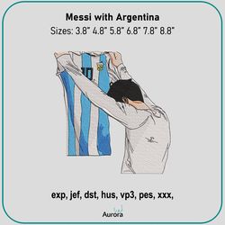 messi embroidery design, argentina embroidery designs, football embroidery designs, machine embroidery design file,