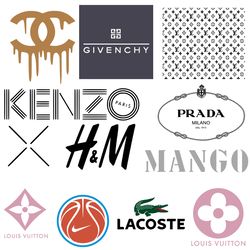 logo brand bundle svg, chanel svg, lv svg, fashion brand svg, famous brand svg, fashion svg, instant download