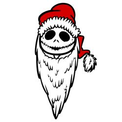 santa hat sally svg, christmas svg, halloween nightmare svg, nightmare svg, digital download