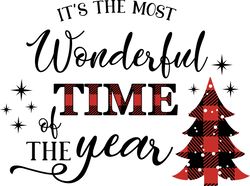 its the most wonderful time of the year svg, buffalo plaid christmas svg, digital download