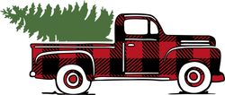 vintage christmas truck svg, buffalo plaid christmas svg, buffalo plaid logo svg, digital download