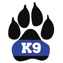 thin blue line k9 paw svg, police svg, police thin blue line svg, blue lives matter, digital download