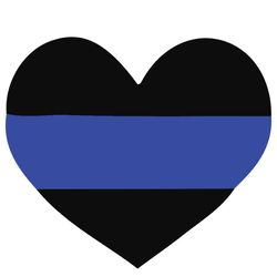 police heart svg, thin blue line police svg, thin blue line svg, blue lives matter, digital download