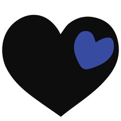 heart police svg, thin blue line police svg, thin blue line svg, blue lives matter, digital download-3