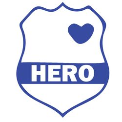 hero police badge thin blue line svg, police svg, thin blue line svg, blue lives matter, digital download