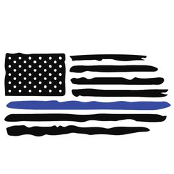 american flag police svg, police thin blue line svg, police svg, blue lives matter, digital download-3