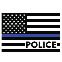 american flag police svg, police thin blue line svg, police svg, blue lives matter, digital download-4