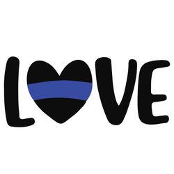 police love svg, police thin blue line svg, police svg, blue lives matter, digital download