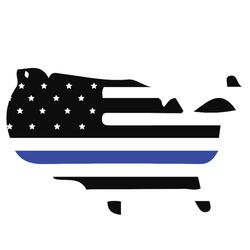 thin blue line across america svg, police thin blue line svg, police svg, blue lives matter, digital download-1
