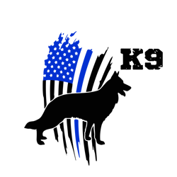 back the blue clipart us flag military police k9 dog svg, german shepherds svg, digital download-1