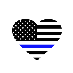 thin blue heart svg, police svg, police thin blue line svg, blue lives matter, digital download