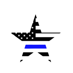 thin blue line star flag svg, police svg, police thin blue line svg, blue lives matter, digital download