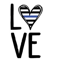 love svg, police svg, police thin blue line svg, blue lives matter, digital download-1