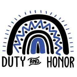 duty and honor svg, police svg, police thin blue line svg, blue lives matter, digital download-1