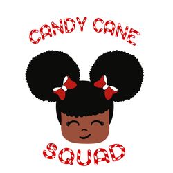 candy cane squad svg, black girl christmas svg, afro woman christmas svg, digital download