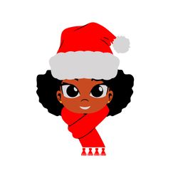 christmas svg, black girl christmas svg, afro woman christmas svg, digital download-2