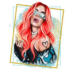 karol g red hair png-bichota karol g png-karol g png file-karol g tattoo svg-digital download-4