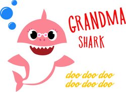 grandma shark svg, baby shark family svg, baby shark birthday family svg, shark family svg, shark svg, cut file-1