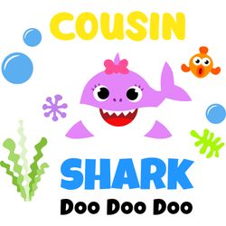 cousin girl shark svg, baby shark family svg, baby shark birthday family svg, shark family svg, shark svg, cut file-3